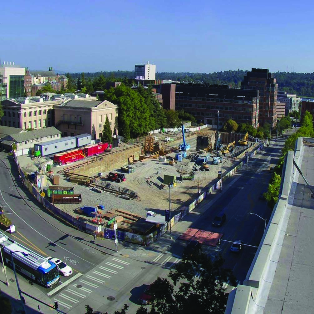 Aerial view of Population Health Facility construction site