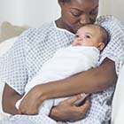 New mother with baby