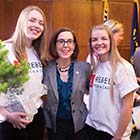 Rachel Mackley, Governor Kate Brown, Emma Monson