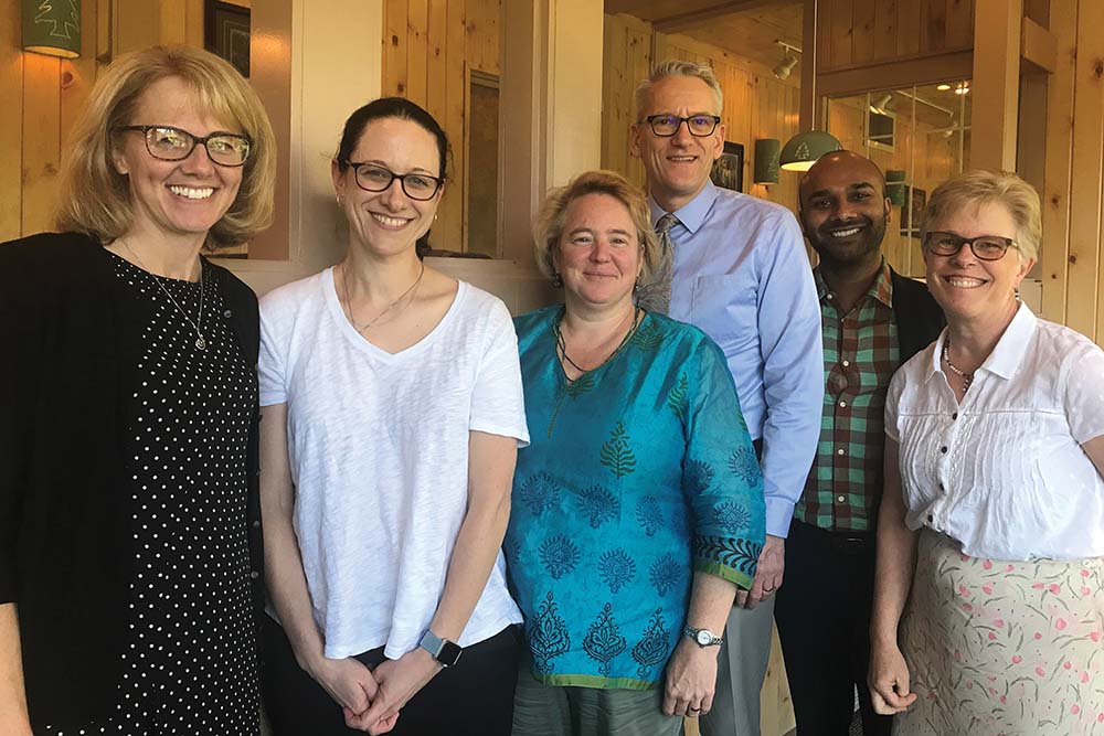 Left to right: Kathy Lofy, State Health Officer, WSDOH; Janet Baseman, Acting Associate Dean for Public Health Practice, SPH; Hilary Godwin, Dean, SPH; John Wiesman, Secretary of Health, WSDOH; Paj Nandi, Director of Community Relations and Equity, WSDOH; Betty Bekemeier, Director, NWCPHP.